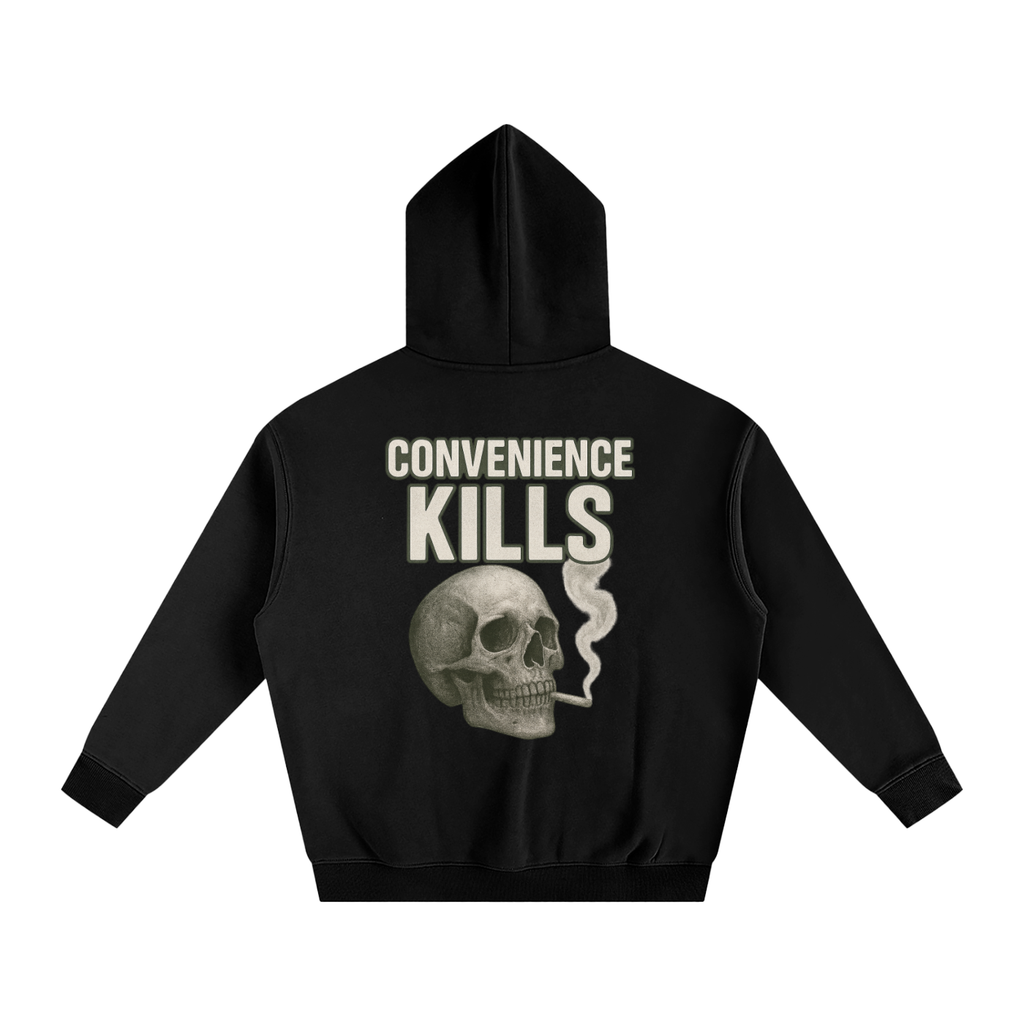 Convenience Kills "OG" Black Oversized Fleece Hoodie